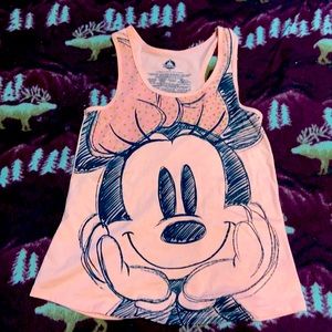 Disney store coral Minnie Mouse tank top. Size xs